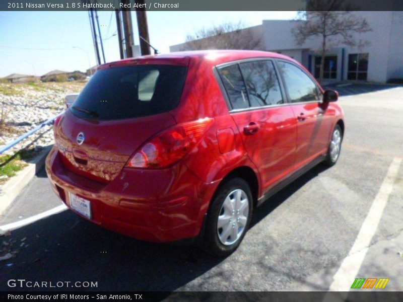 Red Alert / Charcoal 2011 Nissan Versa 1.8 S Hatchback