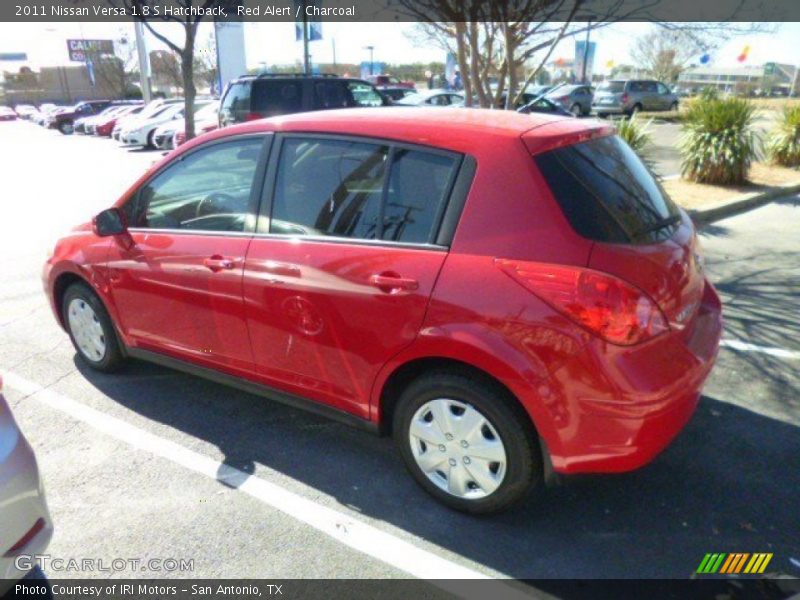 Red Alert / Charcoal 2011 Nissan Versa 1.8 S Hatchback