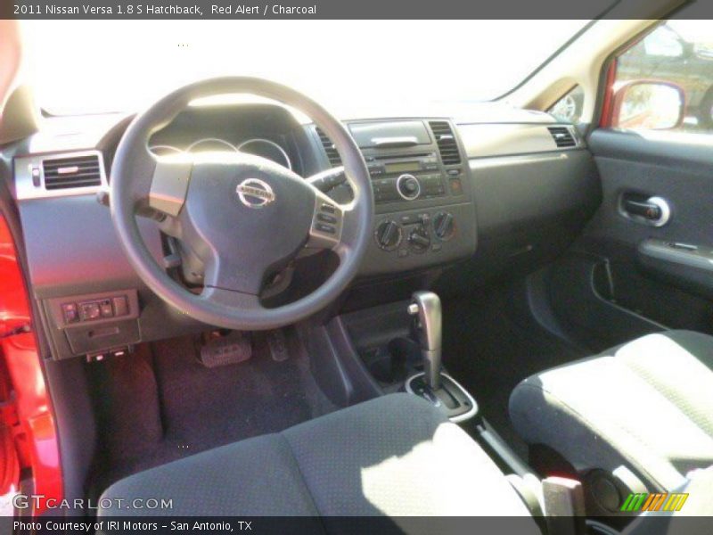Red Alert / Charcoal 2011 Nissan Versa 1.8 S Hatchback