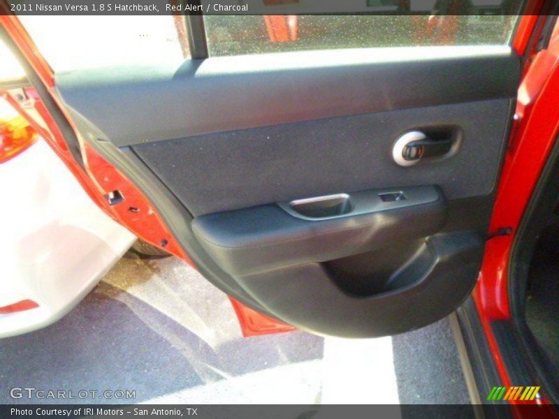 Red Alert / Charcoal 2011 Nissan Versa 1.8 S Hatchback