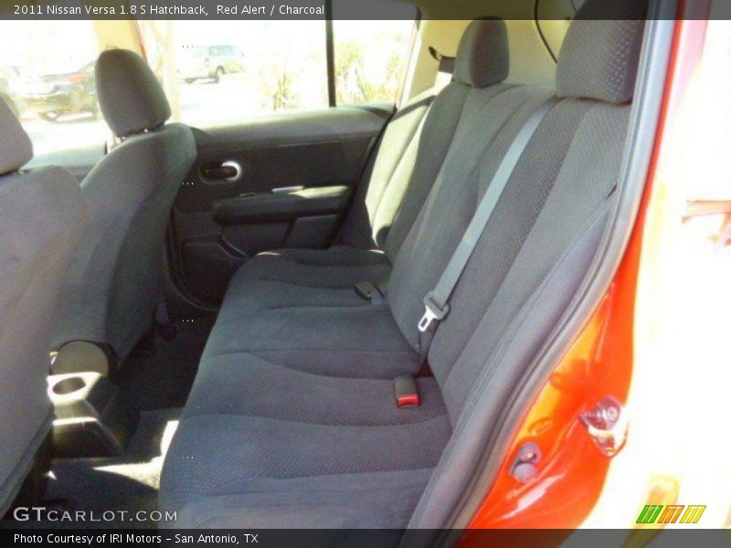Red Alert / Charcoal 2011 Nissan Versa 1.8 S Hatchback