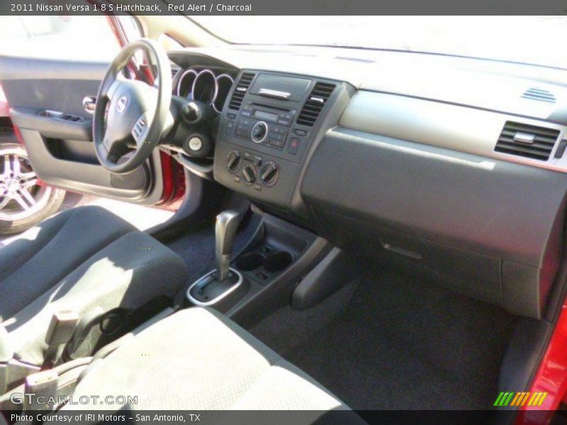 Red Alert / Charcoal 2011 Nissan Versa 1.8 S Hatchback