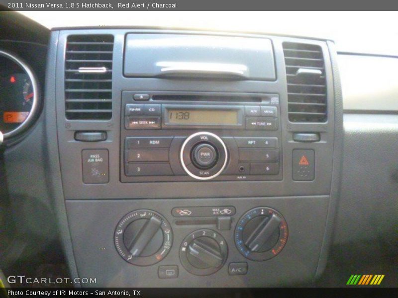 Red Alert / Charcoal 2011 Nissan Versa 1.8 S Hatchback