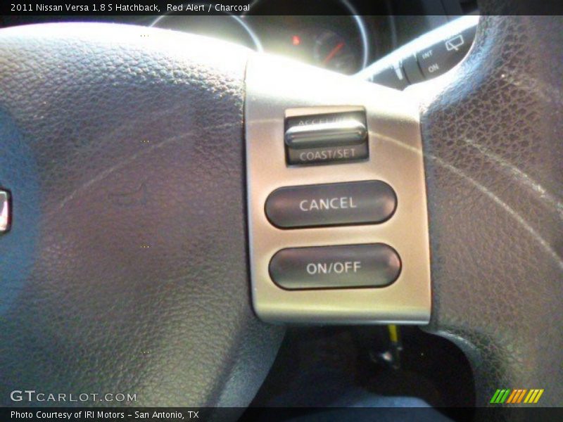 Red Alert / Charcoal 2011 Nissan Versa 1.8 S Hatchback