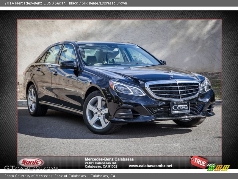 Black / Silk Beige/Espresso Brown 2014 Mercedes-Benz E 350 Sedan