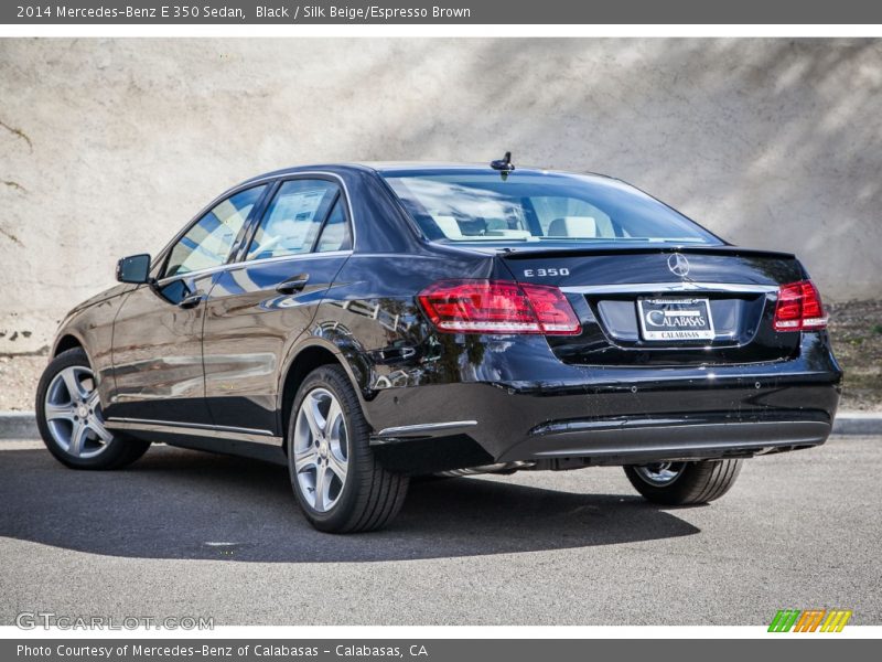 Black / Silk Beige/Espresso Brown 2014 Mercedes-Benz E 350 Sedan