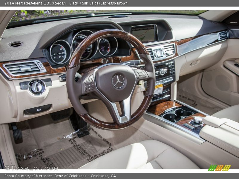 Black / Silk Beige/Espresso Brown 2014 Mercedes-Benz E 350 Sedan