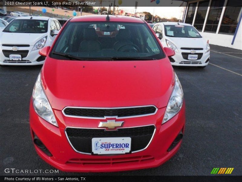 Salsa (Red) / Silver/Silver 2013 Chevrolet Spark LT