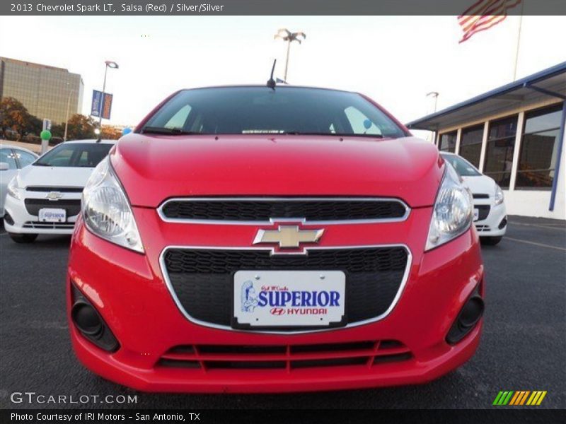 Salsa (Red) / Silver/Silver 2013 Chevrolet Spark LT