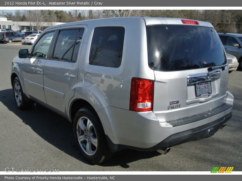 Alabaster Silver Metallic / Gray 2012 Honda Pilot EX-L