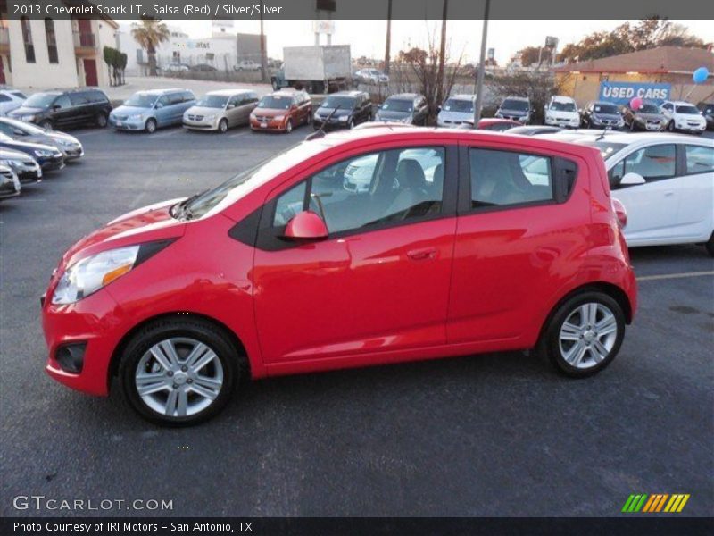 Salsa (Red) / Silver/Silver 2013 Chevrolet Spark LT