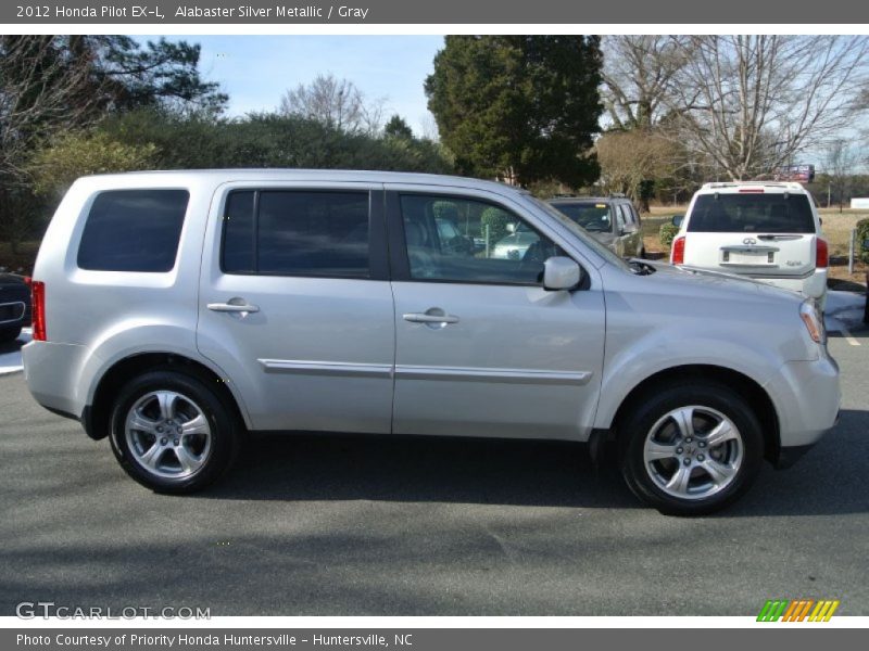 Alabaster Silver Metallic / Gray 2012 Honda Pilot EX-L