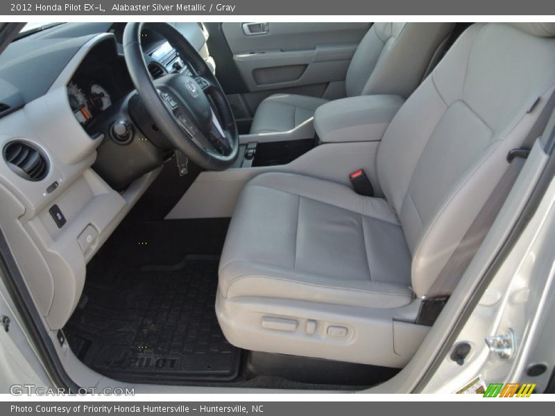 Alabaster Silver Metallic / Gray 2012 Honda Pilot EX-L