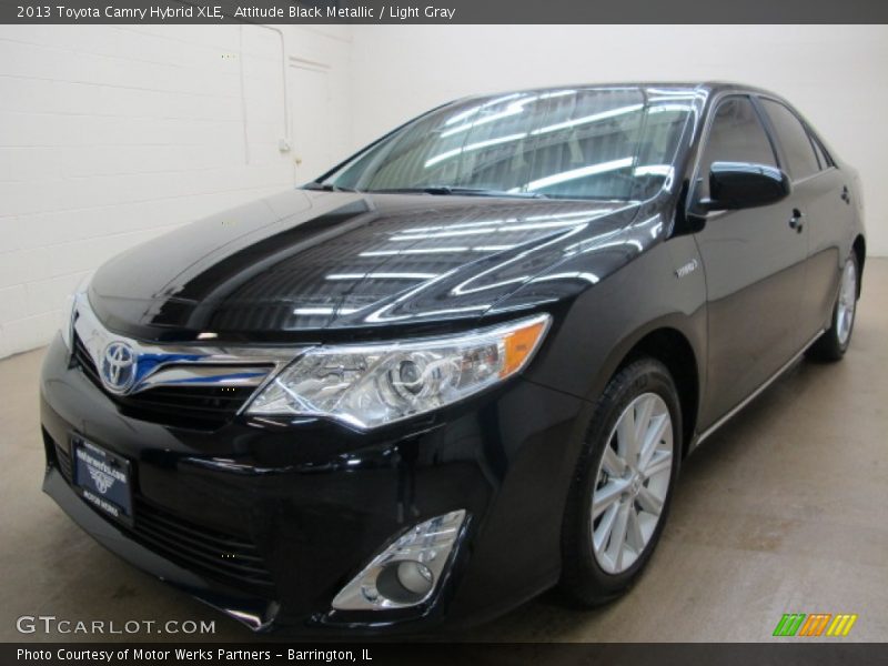 Attitude Black Metallic / Light Gray 2013 Toyota Camry Hybrid XLE