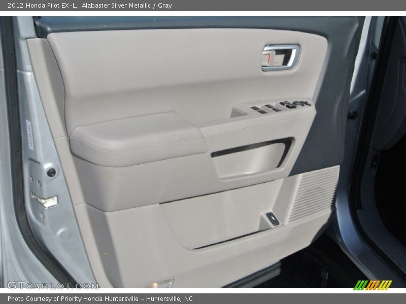 Alabaster Silver Metallic / Gray 2012 Honda Pilot EX-L