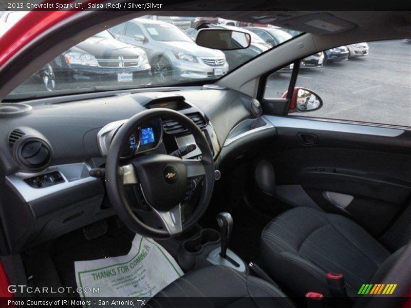 Salsa (Red) / Silver/Silver 2013 Chevrolet Spark LT
