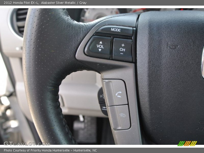 Alabaster Silver Metallic / Gray 2012 Honda Pilot EX-L
