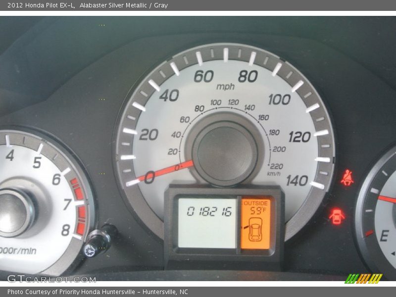 Alabaster Silver Metallic / Gray 2012 Honda Pilot EX-L
