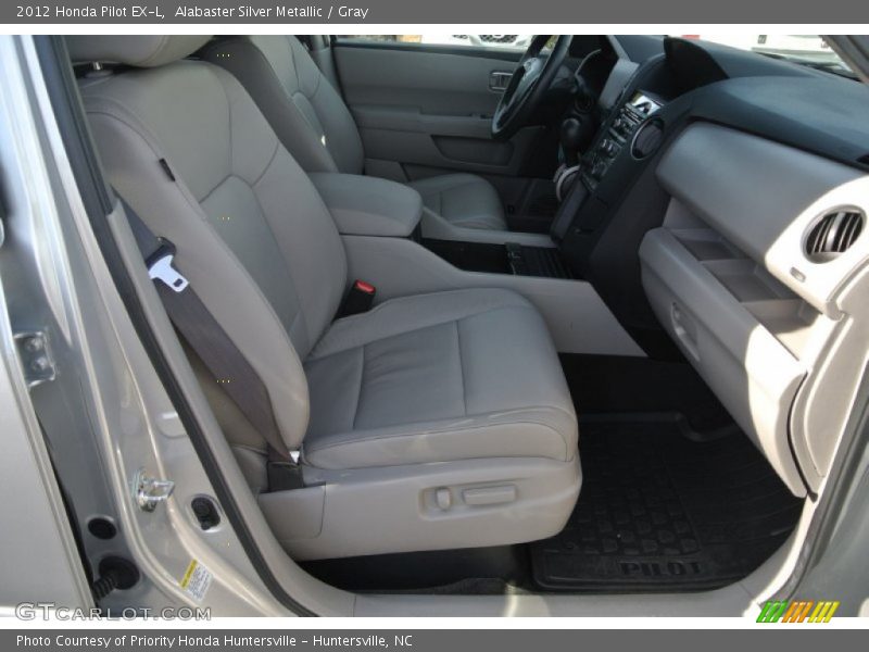Alabaster Silver Metallic / Gray 2012 Honda Pilot EX-L