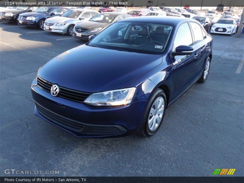 Tempest Blue Metallic / Titan Black 2014 Volkswagen Jetta SE Sedan