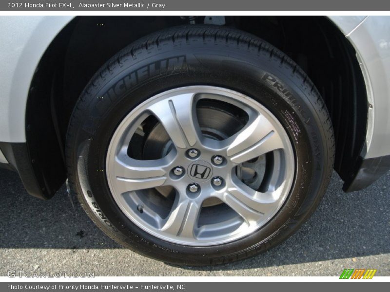 Alabaster Silver Metallic / Gray 2012 Honda Pilot EX-L
