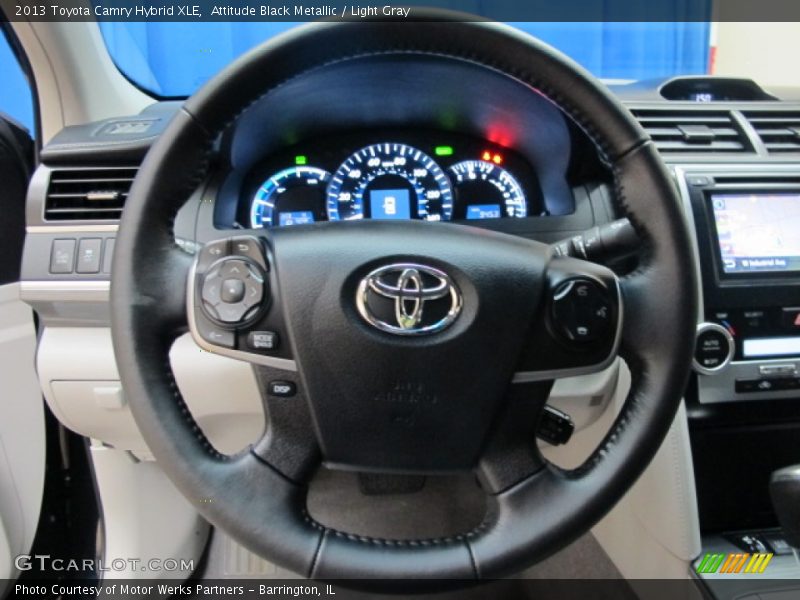 Attitude Black Metallic / Light Gray 2013 Toyota Camry Hybrid XLE