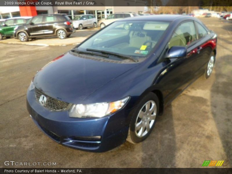 Royal Blue Pearl / Gray 2009 Honda Civic LX Coupe