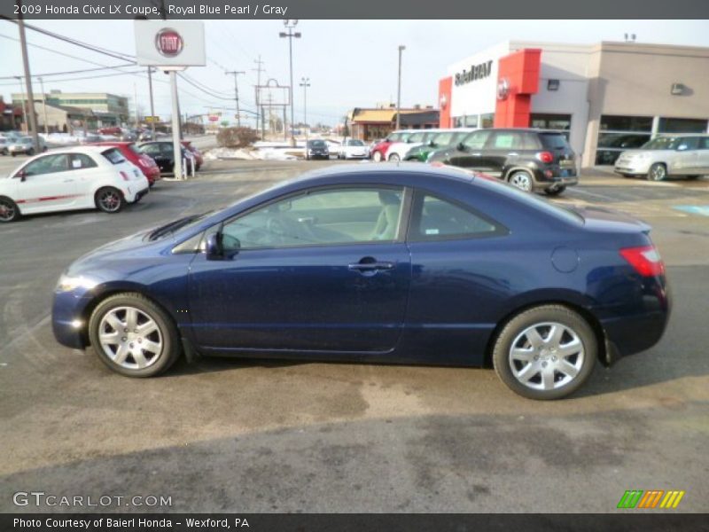Royal Blue Pearl / Gray 2009 Honda Civic LX Coupe