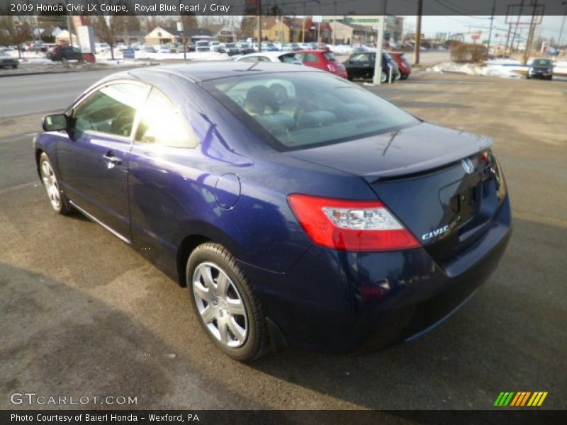 Royal Blue Pearl / Gray 2009 Honda Civic LX Coupe