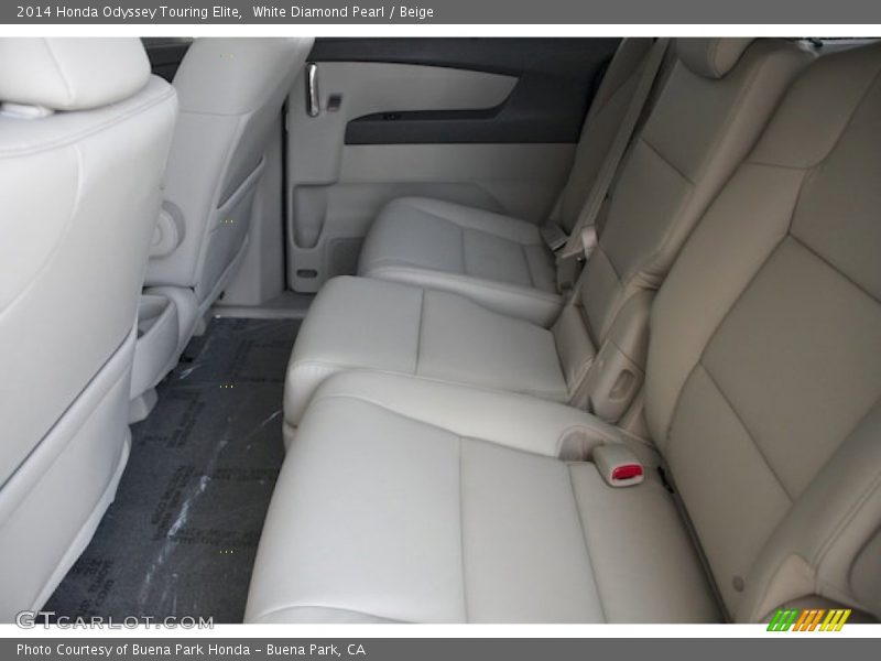 White Diamond Pearl / Beige 2014 Honda Odyssey Touring Elite