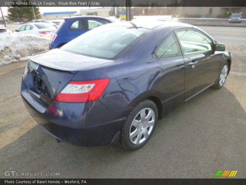 Royal Blue Pearl / Gray 2009 Honda Civic LX Coupe