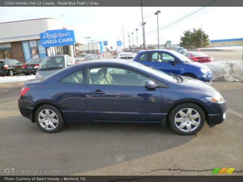 Royal Blue Pearl / Gray 2009 Honda Civic LX Coupe