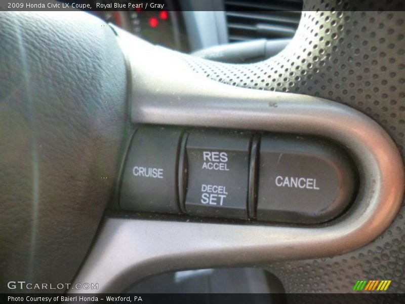 Royal Blue Pearl / Gray 2009 Honda Civic LX Coupe