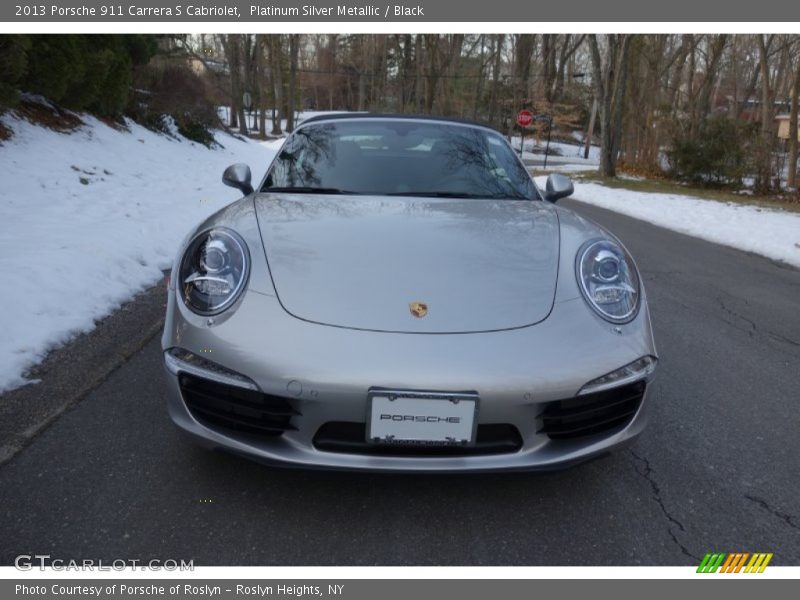 Platinum Silver Metallic / Black 2013 Porsche 911 Carrera S Cabriolet
