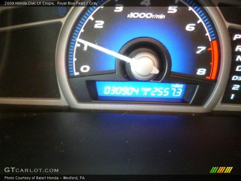Royal Blue Pearl / Gray 2009 Honda Civic LX Coupe