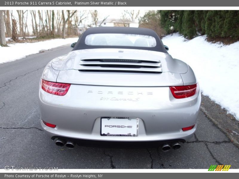 Platinum Silver Metallic / Black 2013 Porsche 911 Carrera S Cabriolet