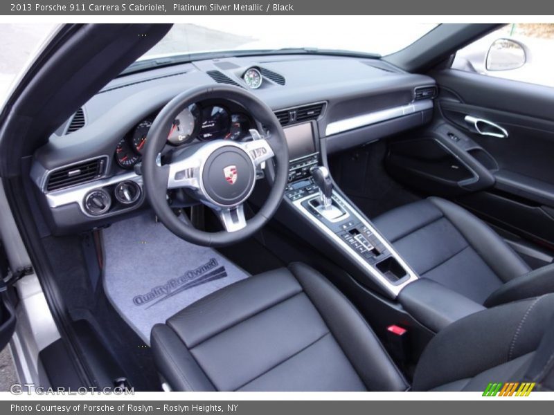 Platinum Silver Metallic / Black 2013 Porsche 911 Carrera S Cabriolet