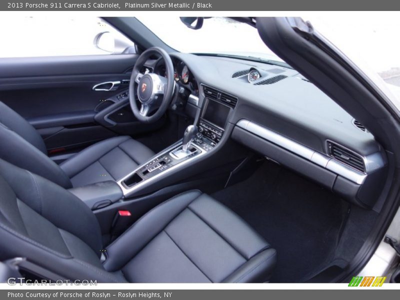 Platinum Silver Metallic / Black 2013 Porsche 911 Carrera S Cabriolet