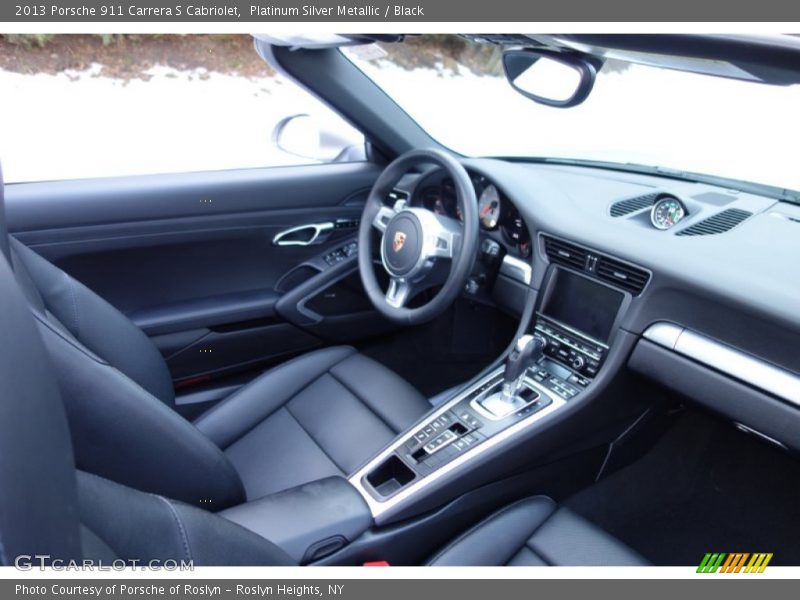 Platinum Silver Metallic / Black 2013 Porsche 911 Carrera S Cabriolet