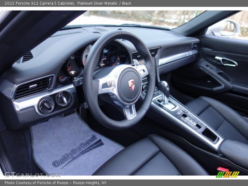 Platinum Silver Metallic / Black 2013 Porsche 911 Carrera S Cabriolet