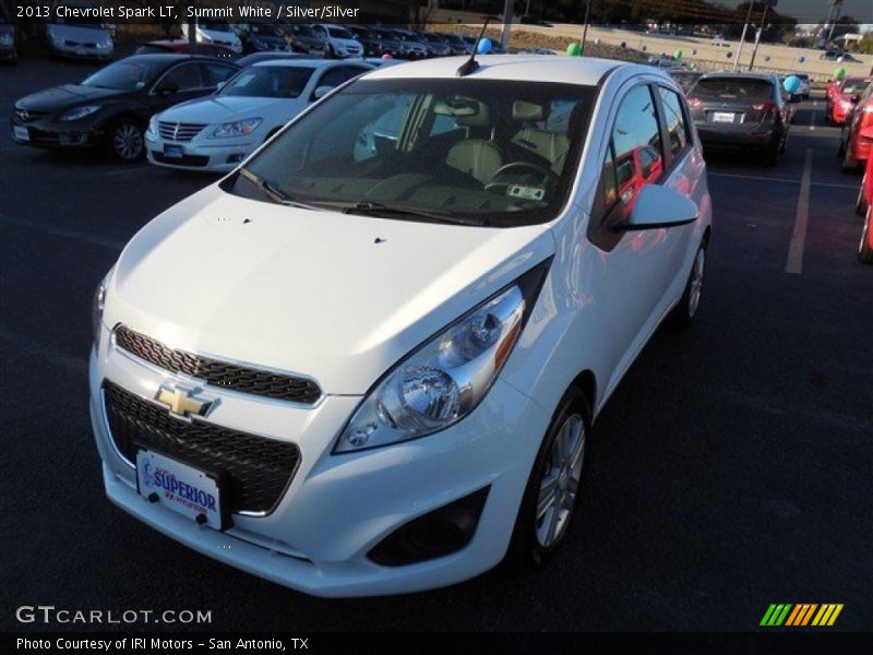 Summit White / Silver/Silver 2013 Chevrolet Spark LT