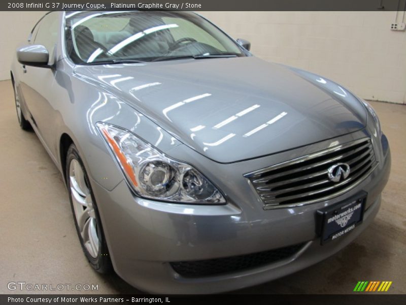 Platinum Graphite Gray / Stone 2008 Infiniti G 37 Journey Coupe