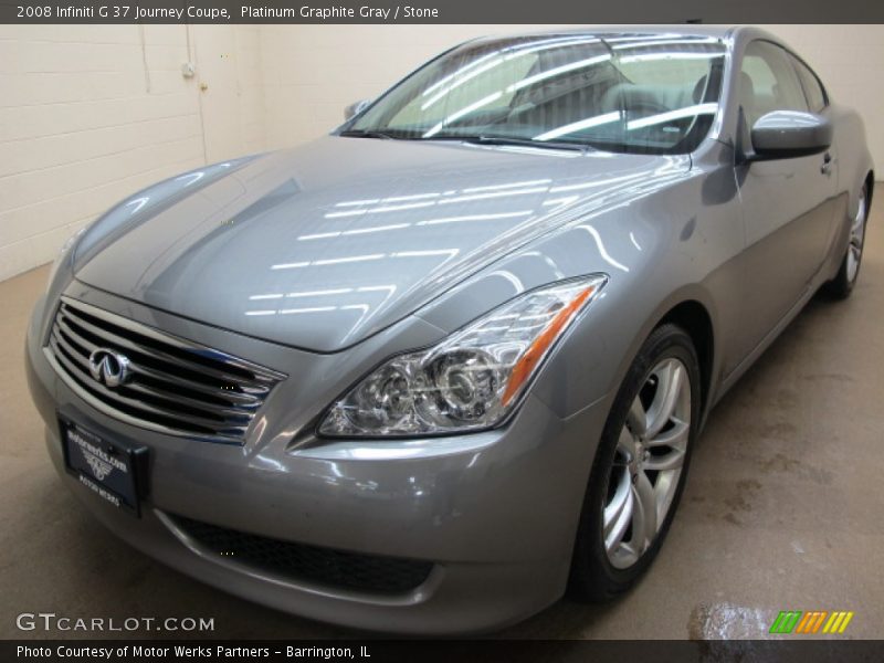 Platinum Graphite Gray / Stone 2008 Infiniti G 37 Journey Coupe