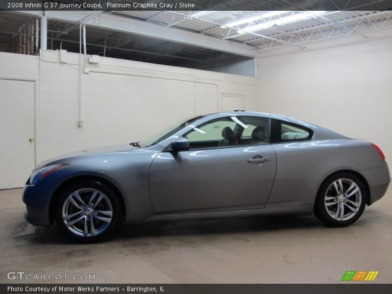 Platinum Graphite Gray / Stone 2008 Infiniti G 37 Journey Coupe