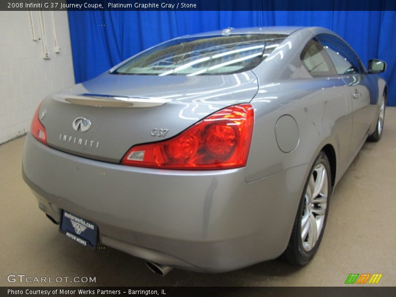 Platinum Graphite Gray / Stone 2008 Infiniti G 37 Journey Coupe