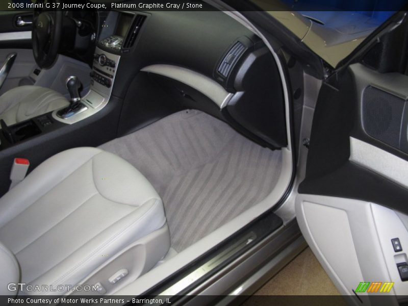 Platinum Graphite Gray / Stone 2008 Infiniti G 37 Journey Coupe