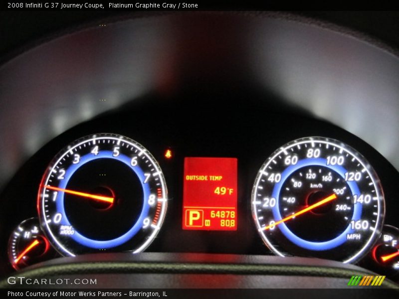 Platinum Graphite Gray / Stone 2008 Infiniti G 37 Journey Coupe