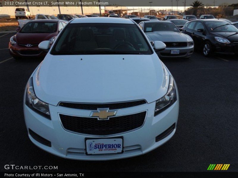 Summit White / Medium Titanium 2012 Chevrolet Cruze LT