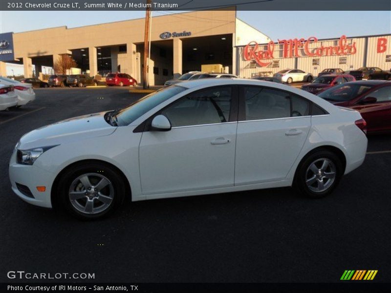 Summit White / Medium Titanium 2012 Chevrolet Cruze LT