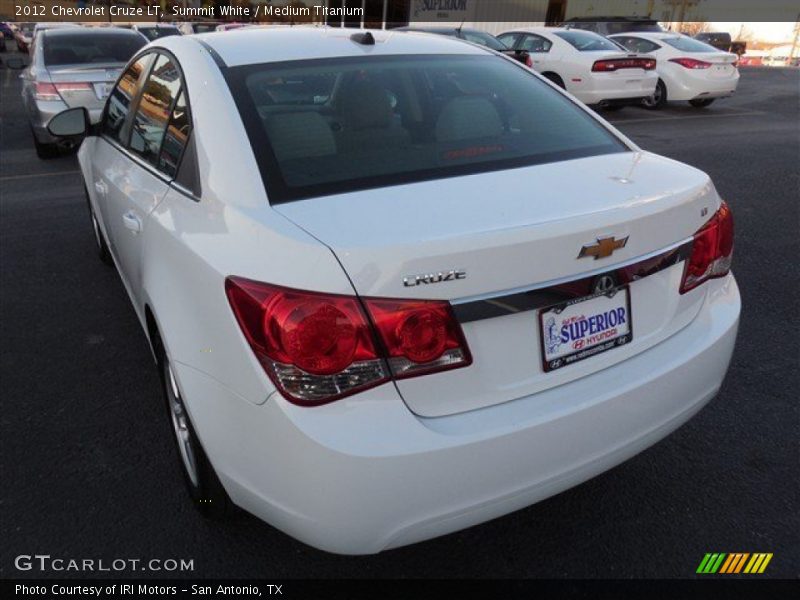 Summit White / Medium Titanium 2012 Chevrolet Cruze LT